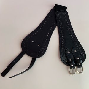 Black Stretch Thick Belt - Size Small